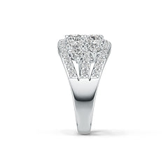 Sterling Silver Semi Mount Ring Setting Oval OV 5X4mm with White Topaz DHJ