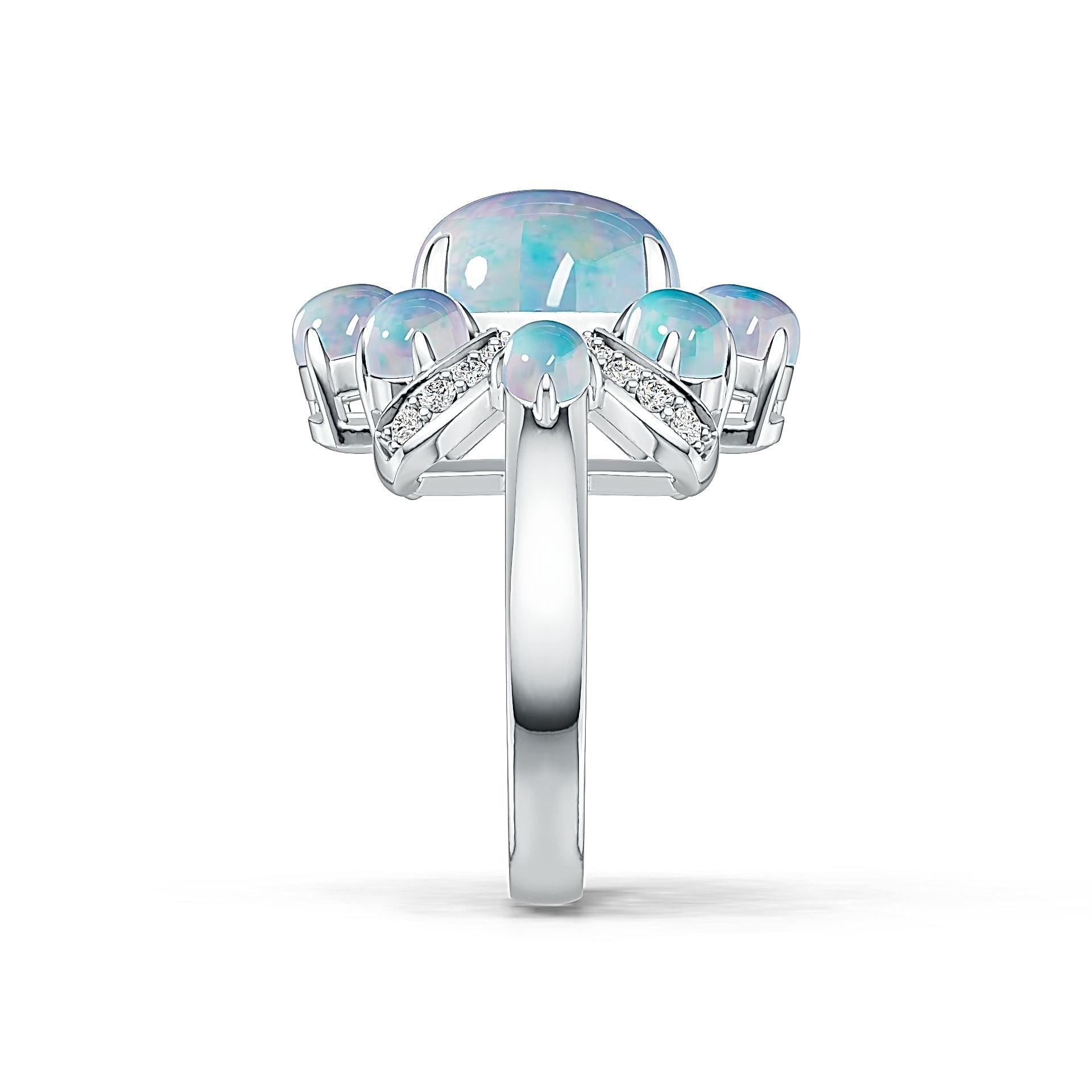 Sterling Silver Semi Mount Ring Setting Oval OV 10X8mm Cabochon DHJ