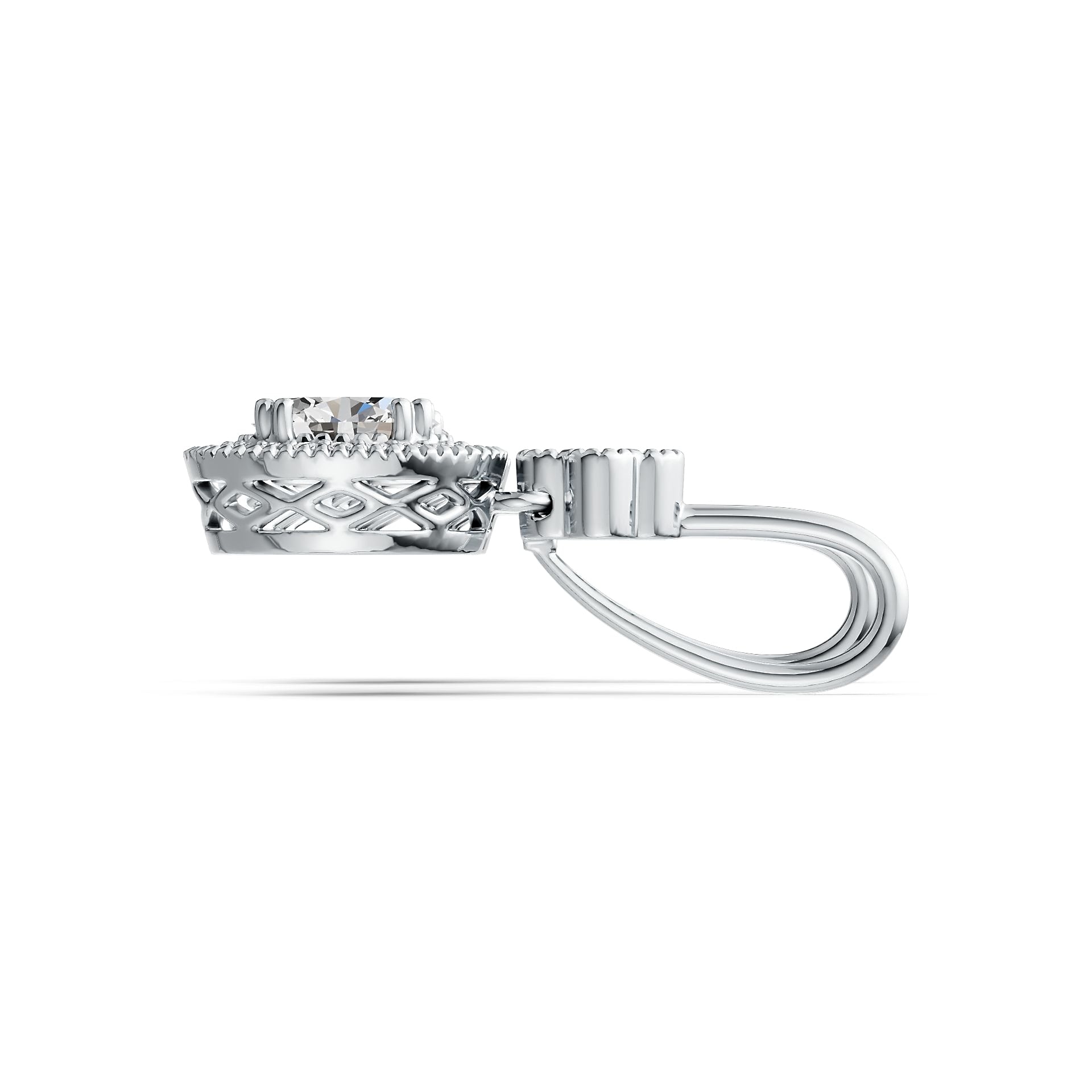 Sterling Silver Semi Mount Earrings Setting Oval OV 7X5mm DHJ