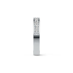Sterling Silver Ring Heart Theme with White Topaz or Moissanite - Syzjewelry