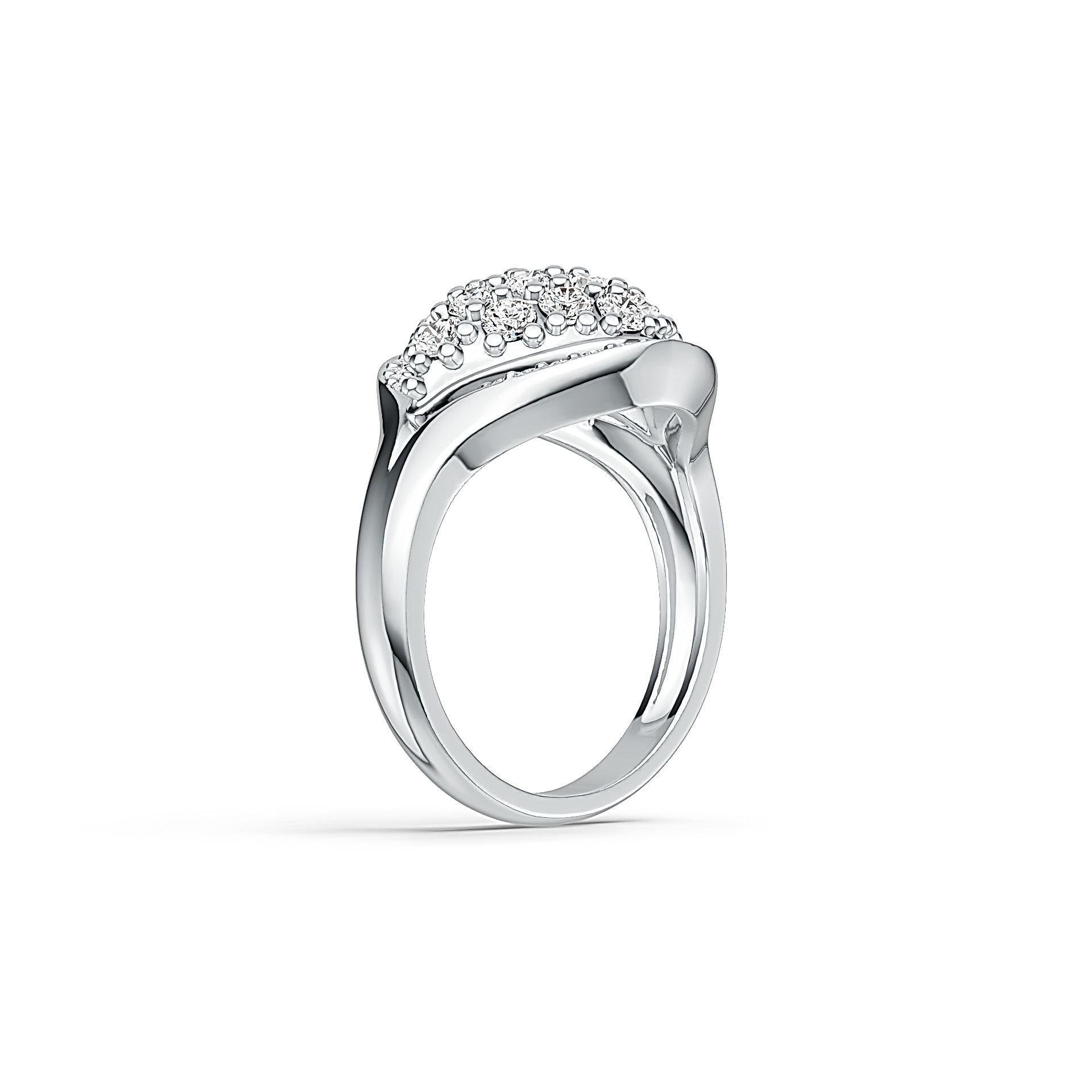 10K Gold Cluster Ring with or Moissanite Moissanite Accent DHJ