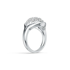 10K Gold Cluster Ring with or Moissanite Moissanite Accent DHJ