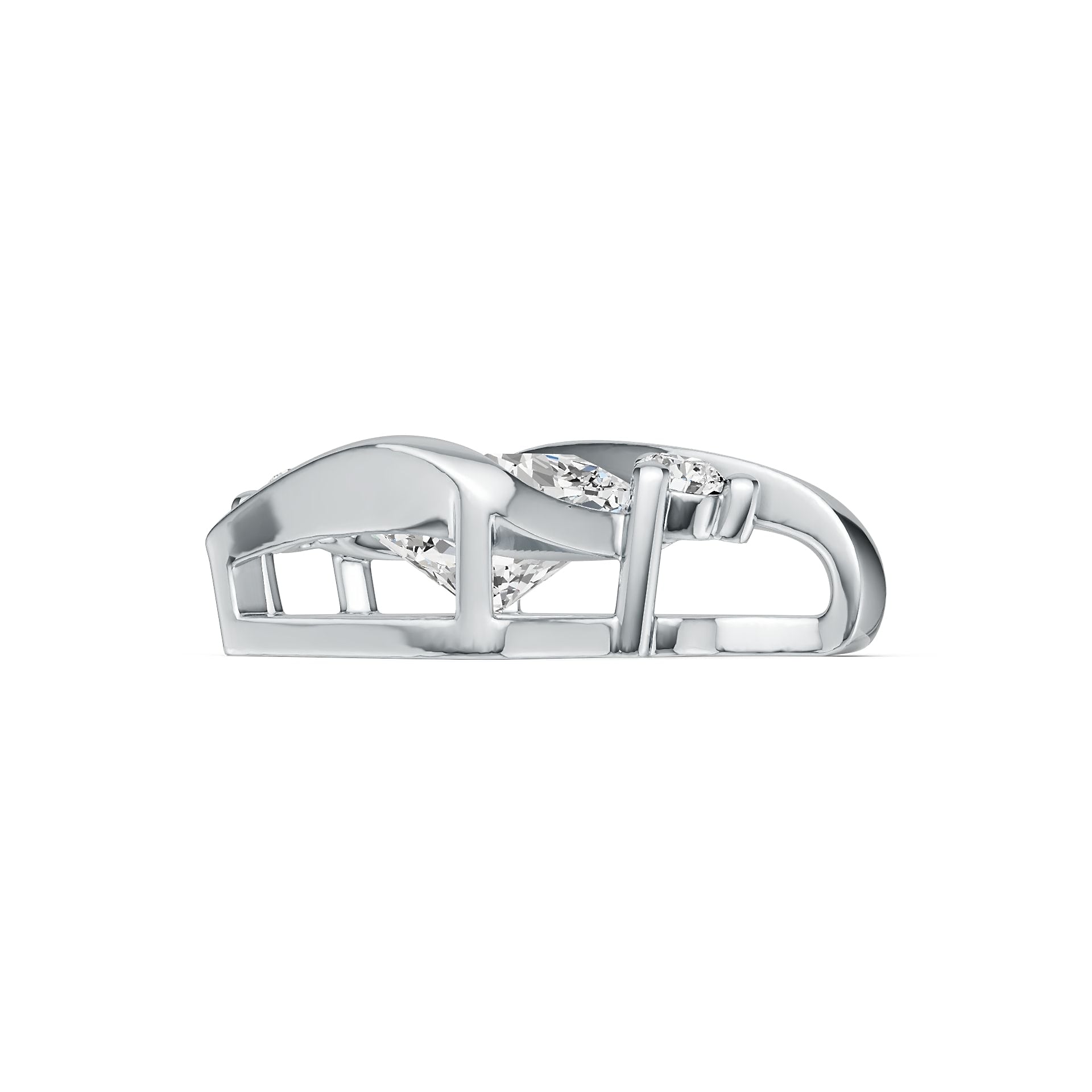 Sterling Silver Semi Mount Pendant Setting Cushion CU 7X7mm DHJ