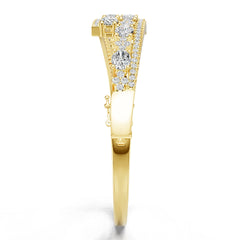 14K Gold Semi Mount Ring Setting Oval Ov 7x5mm Diamond Accent Syz Jewelry