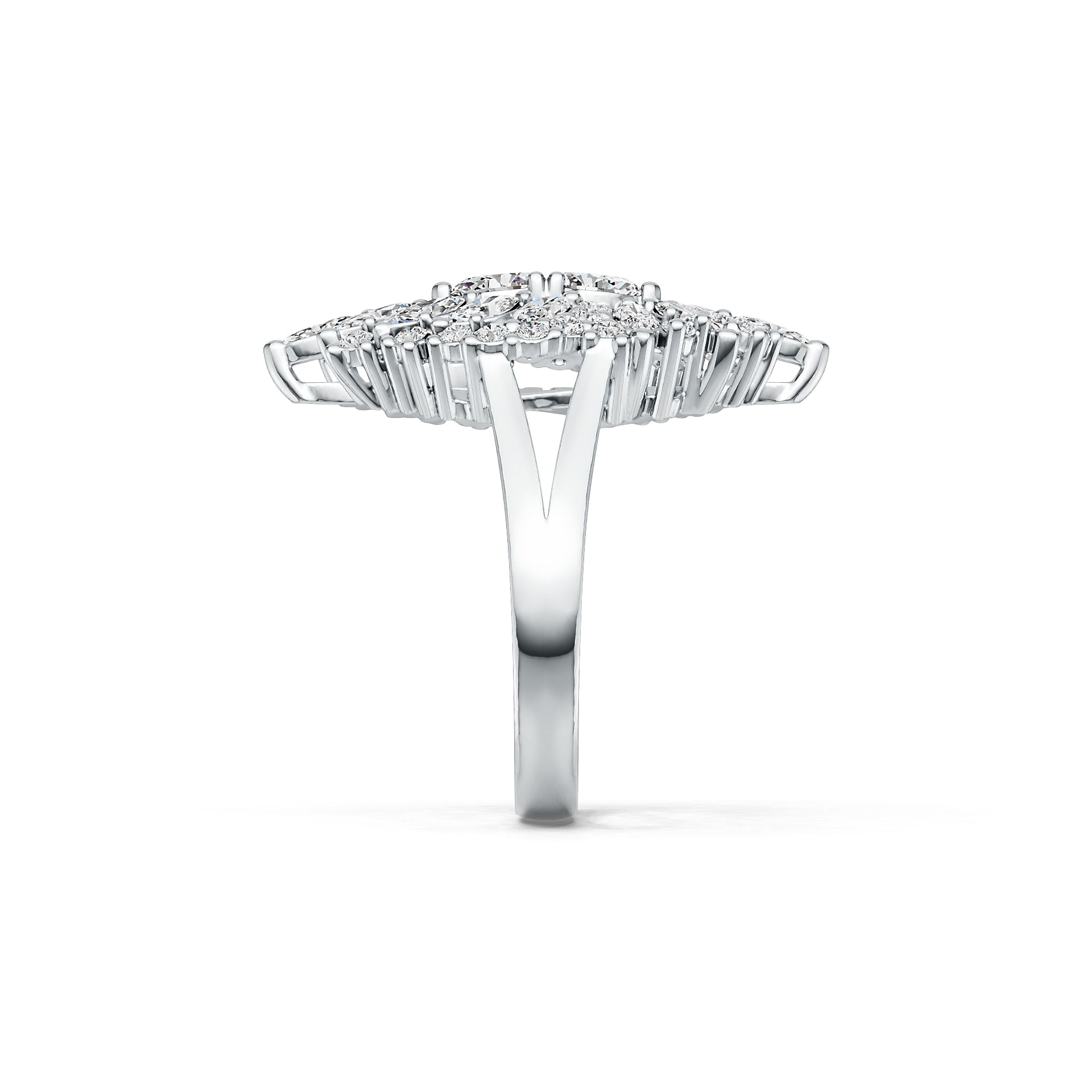 Sterling Silver Semi Mount Ring Setting Round RD Cluster Áæ§Èï∂mm DHJ