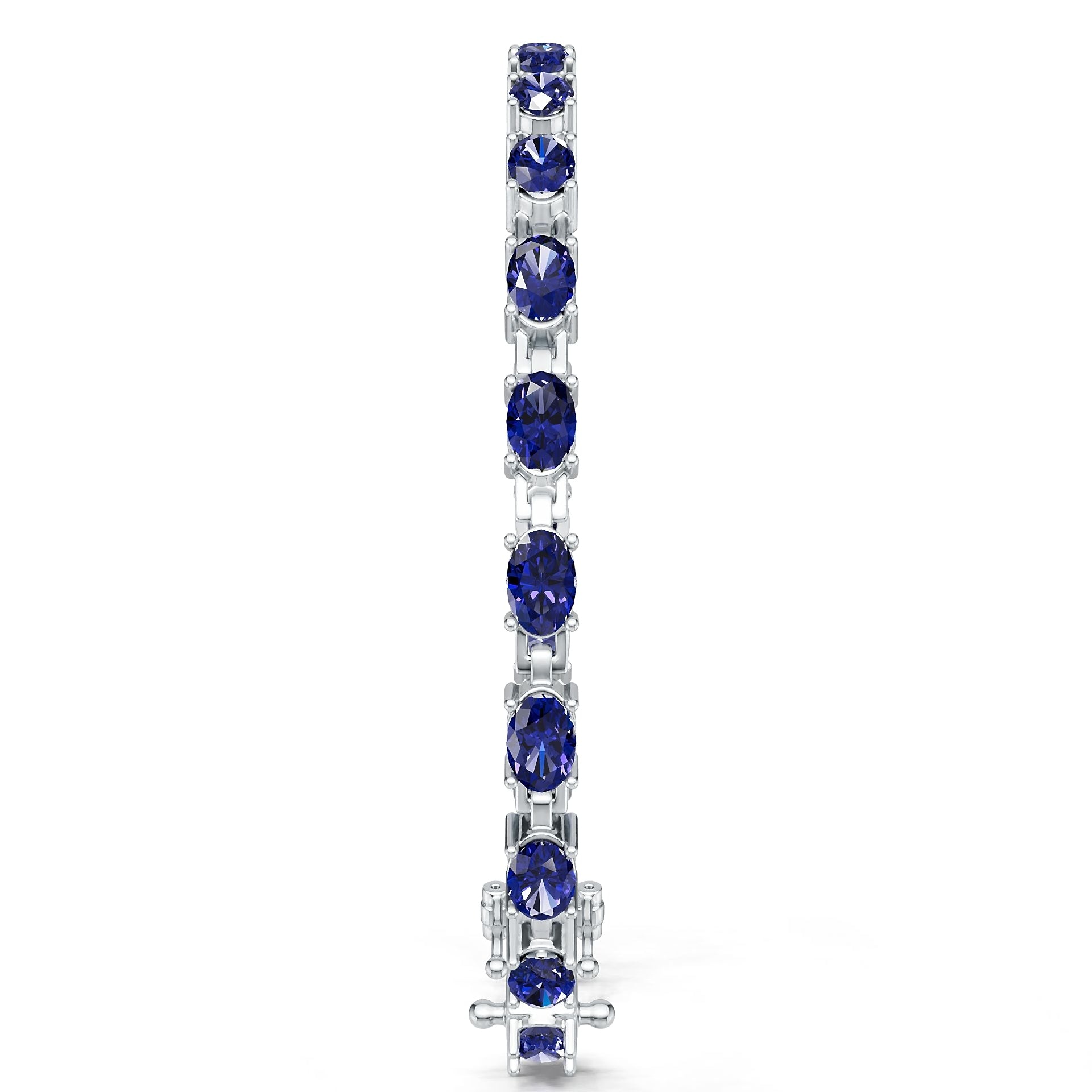 Platinum Semi Mount Bracelet Setting Round Ro 6x4mm Syz Jewelry