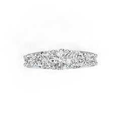 14K Gold Semi Mount Ring Setting Round RD 6x6mm RD 5x5mm RD 4x4mm RD 3x3mm DHJ