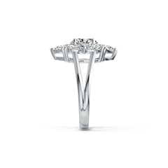 Sterling Silver Semi Mount Ring Setting Oval OV 8X6mm with White Topaz DHJ