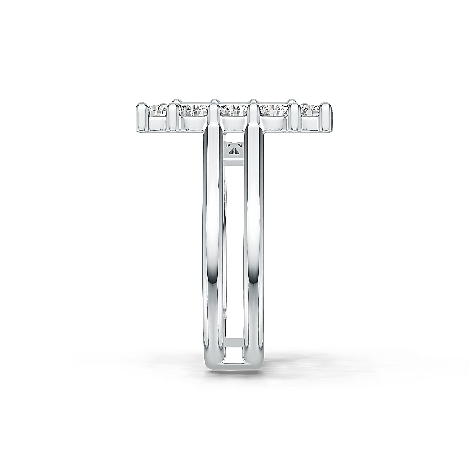 Sterling Silver Semi Mount Ring Setting Princess SQ 3X3mm DHJ