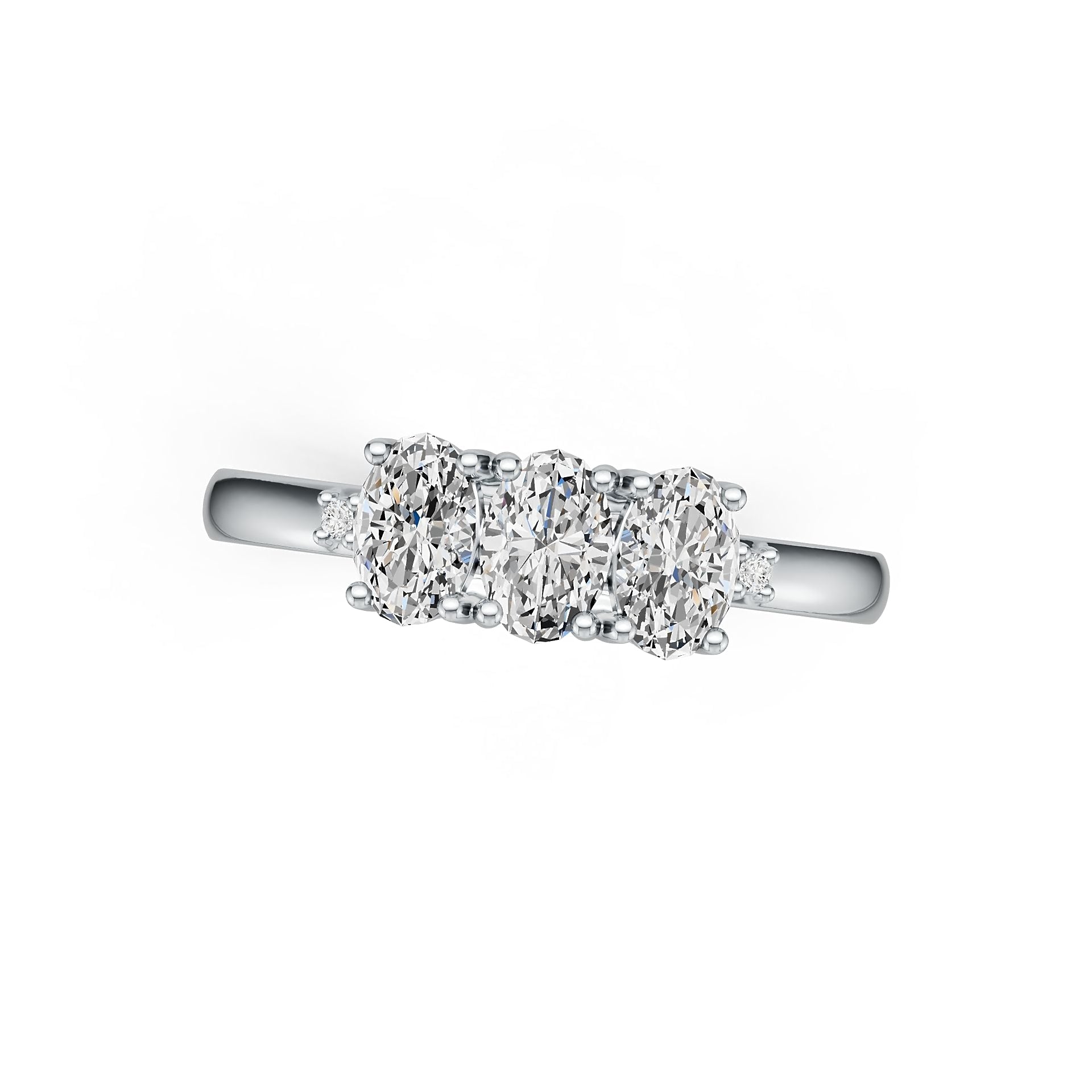 14K Gold Semi Mount Ring Setting Oval OV 6X4mm Diamond Accent DHJ