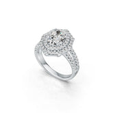 10K Gold Semi Mount Ring Setting Oval OV 9X7mm Moissanite Accent DHJ