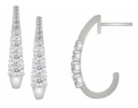 18K Gold Semi Mount Earrings Setting Round RD 4x4mm Diamond Accent DHJ