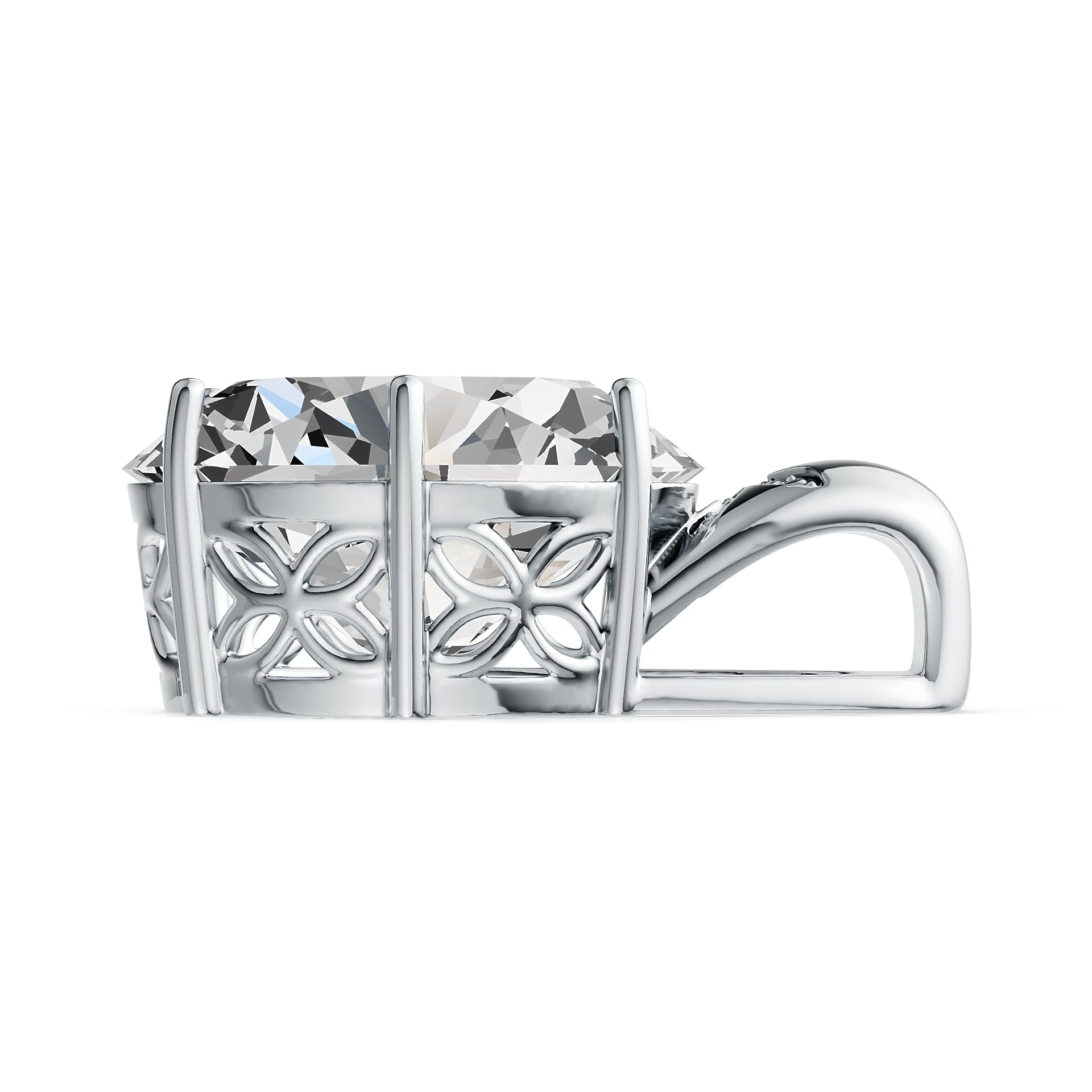 Sterling Silver Semi Mount Pendant Setting Oval OV 16X12mm DHJ