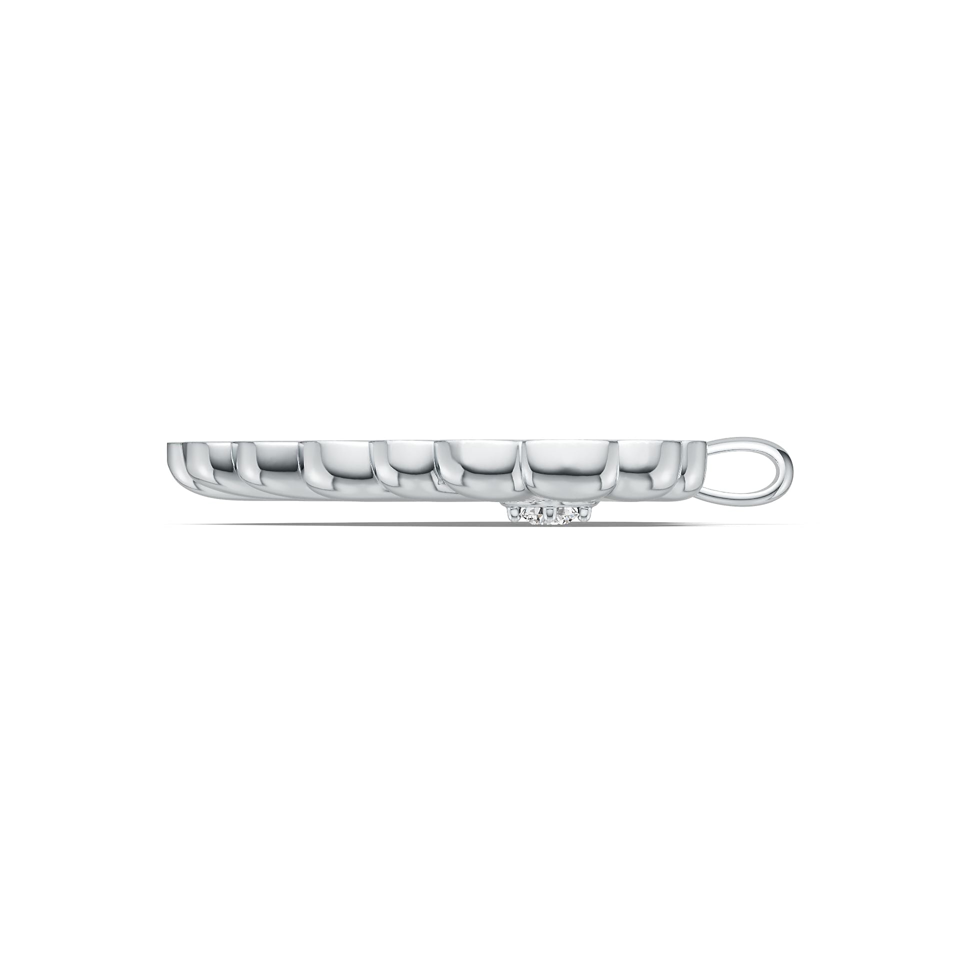 Sterling Silver Semi Mount Pendant Setting Round RD 4X4mm HT 32X32mm Syzjewelry