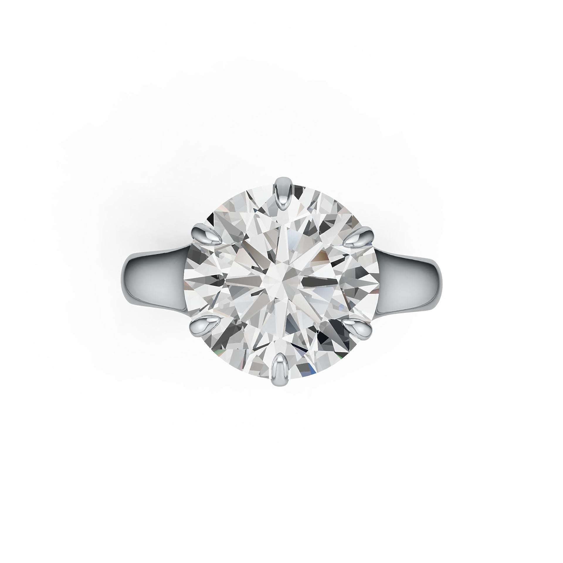 10K Gold Semi Mount Ring Setting Round RD 12X12mm Solitaire DHJ