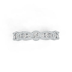 14K Gold Semi Mount Ring Setting Round RD 3x3mm Diamond Accent DHJ