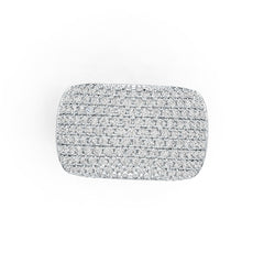 10K Gold Dome Pave Ring with or Moissanite Moissanite Accent DHJ
