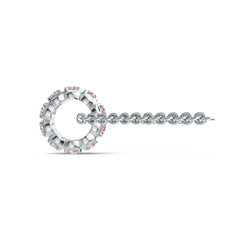 Sterling Silver Pendant with White Topaz or Moissanite Filigree Syzjewelry