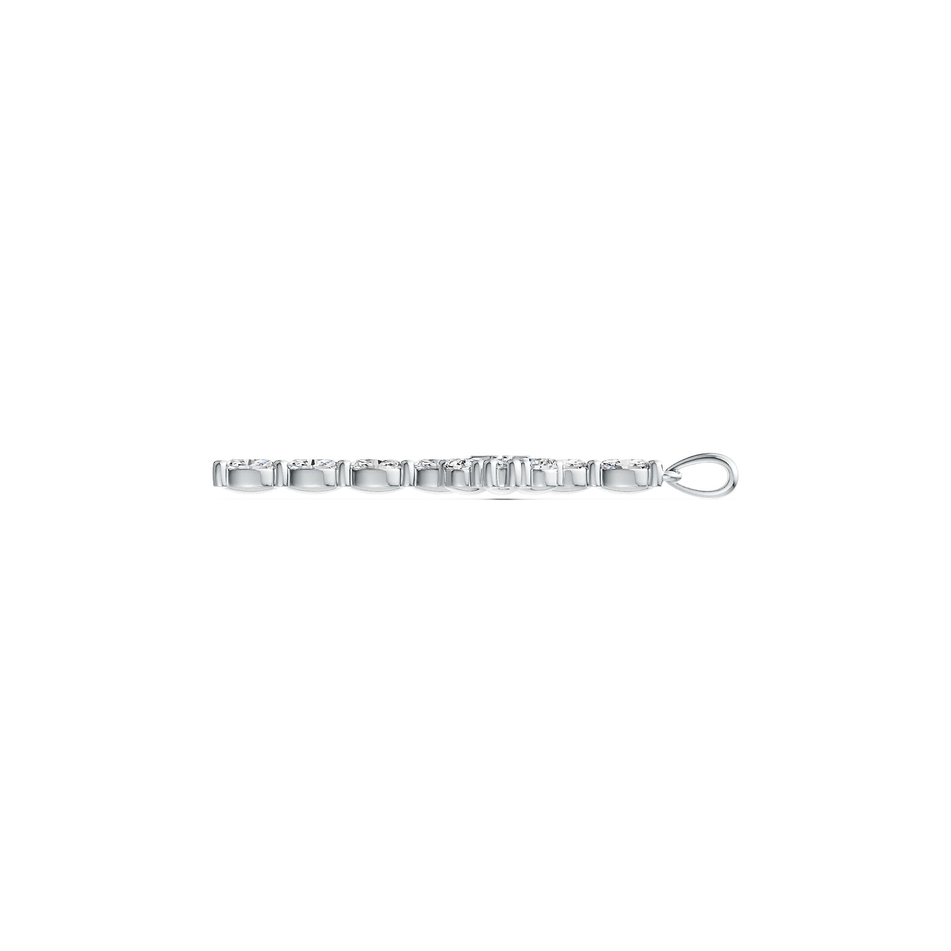 Platinum Semi Mount Pendant Setting Oval OV 5x3mm PE 5x3mm DHJ