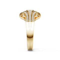 18K Gold Semi Mount Ring Setting Round Ro 1x1mm Diamond Accent Syz Jewelry