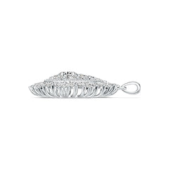 10K Gold Semi Mount Pendant Setting Oval OV 7X5mm Moissanite Accent DHJ