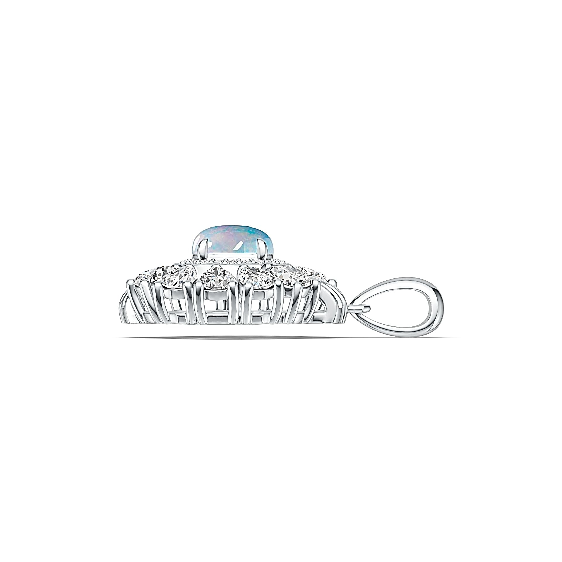 Sterling Silver Semi Mount Pendant Setting Oval OV 7X5mm DHJ