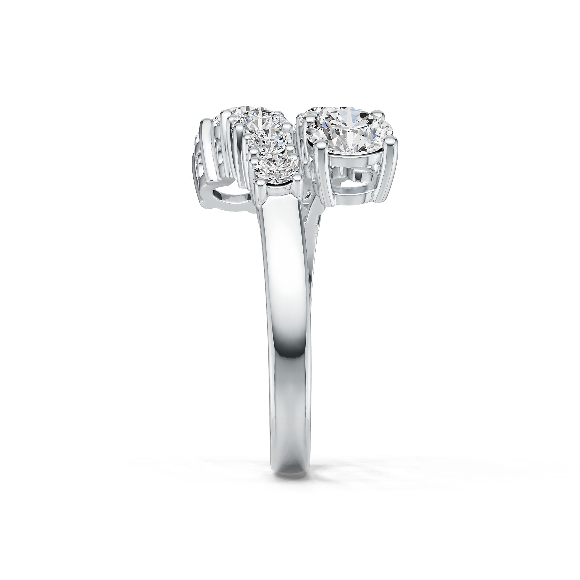 Sterling Silver Semi Mount Ring Setting Round RD 8x8mm DHJ