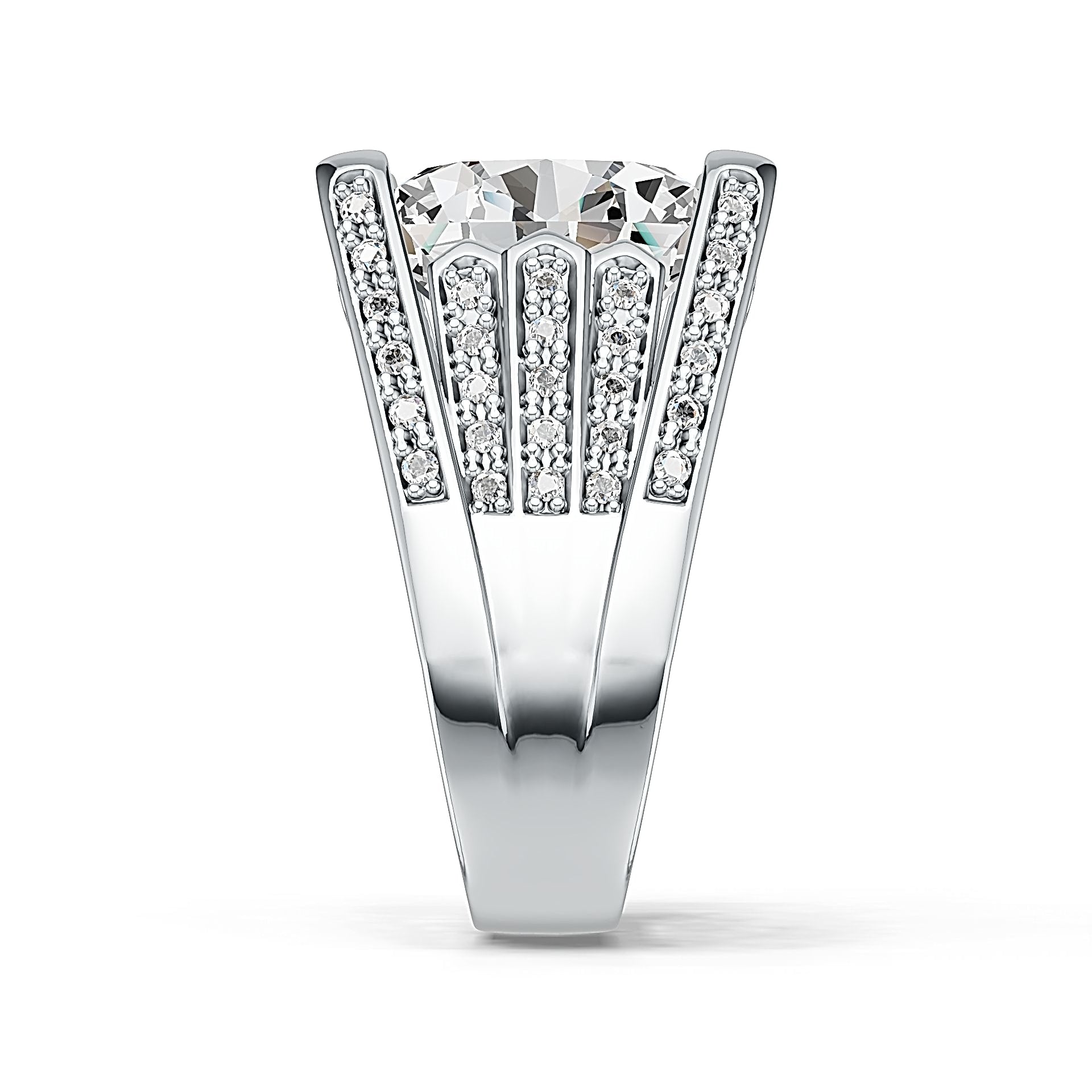 Sterling Silver Semi Mount Ring Setting Oval OV 15x13mm Split Shank Syzjewelry