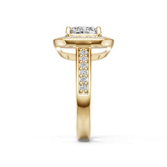 10K Gold Semi Mount Ring Setting Cushion Cu 5x8mm Moissanite Accent Syz Jewelry