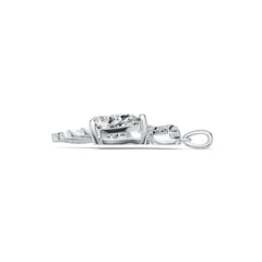 Sterling Silver Semi Mount Pendant Setting Pear PE 12X8mm DHJ