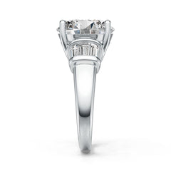 Platinum Semi Mount Ring Setting Round RD 12.5mm DHJ