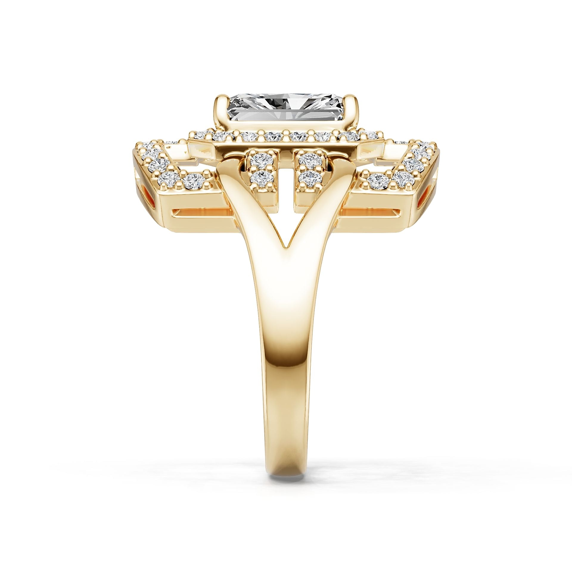 Platinum Semi Mount Ring Setting Emerald Em 5x7mm Diamond Accent Syz Jewelry