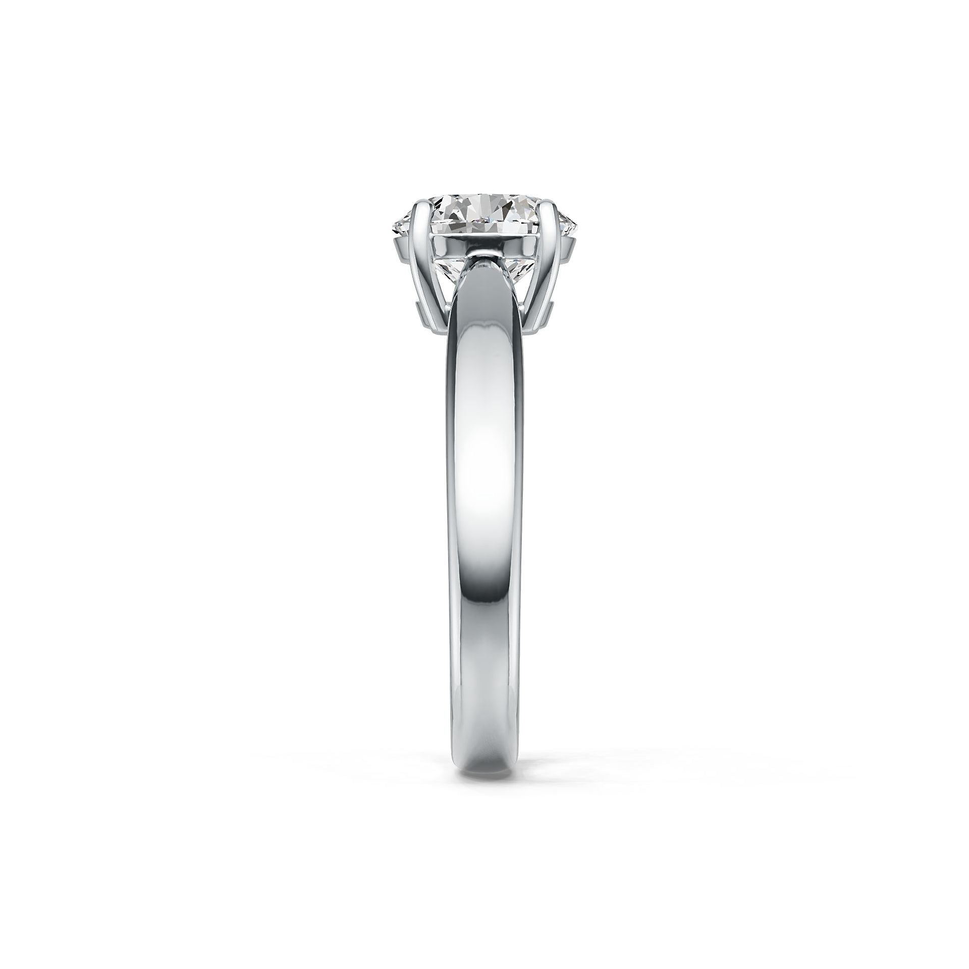 Sterling Silver Semi Mount Ring Setting Round RD 8x8mm Solitaire DHJ