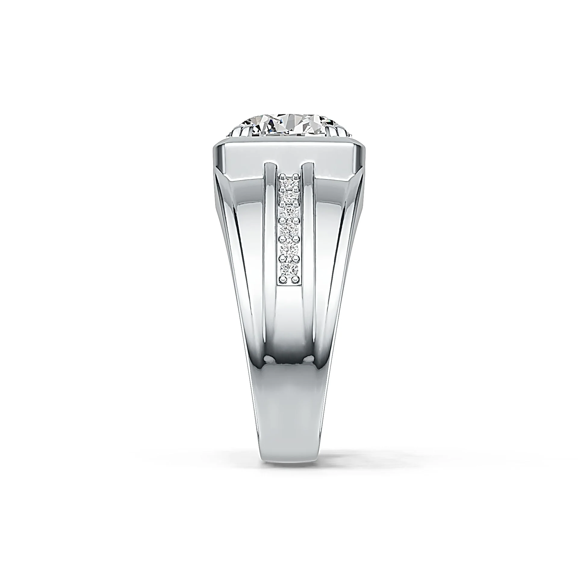 10K Gold Semi Mount Ring Setting Round RD 10.5x10.5mm with CVD Diamond Accent Syzjewelry