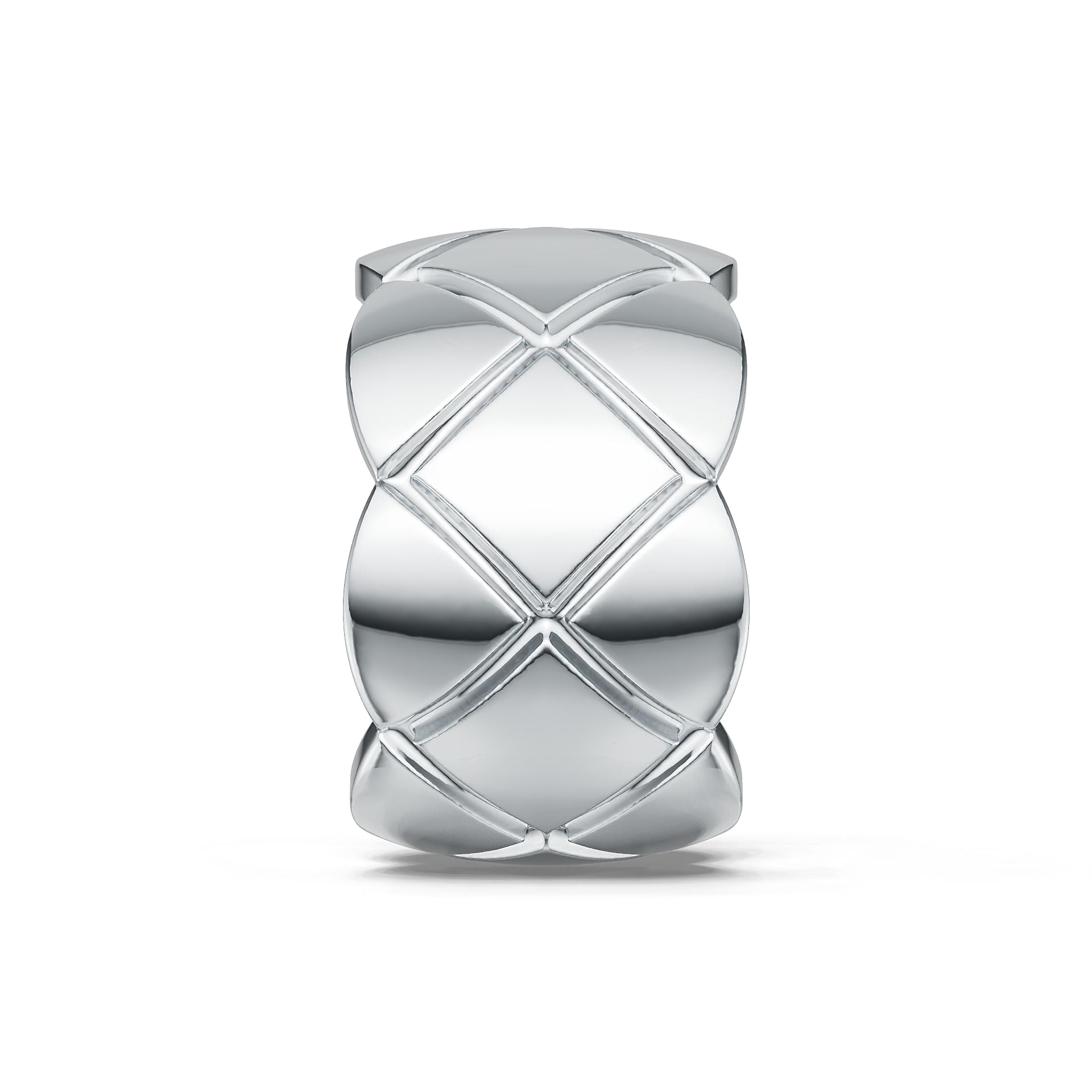 Sterling Silver Band Ring 13mm Wide with Pattern DHJ