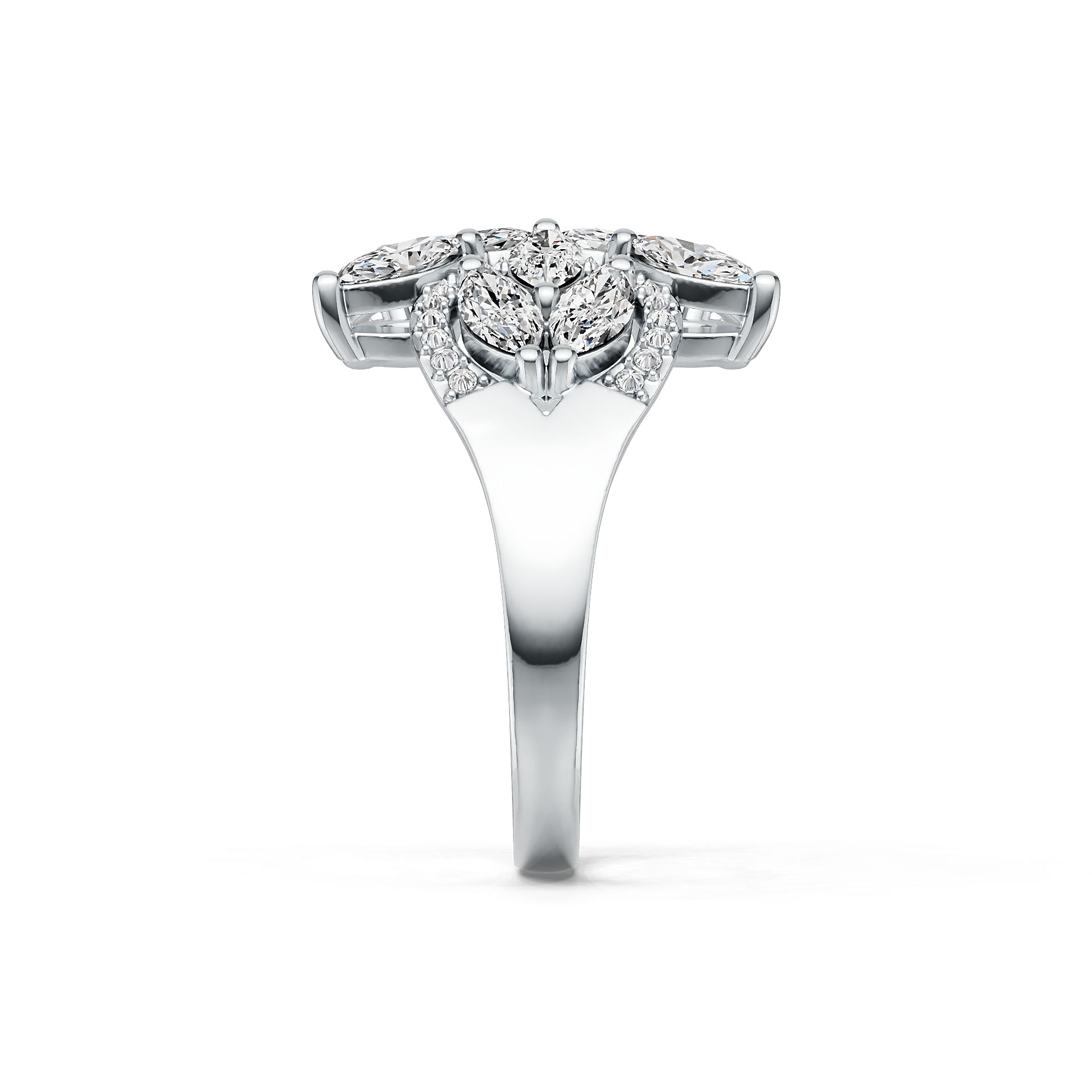 Sterling Silver Semi Mount Ring Setting Marquise MQ 6X3mm DHJ