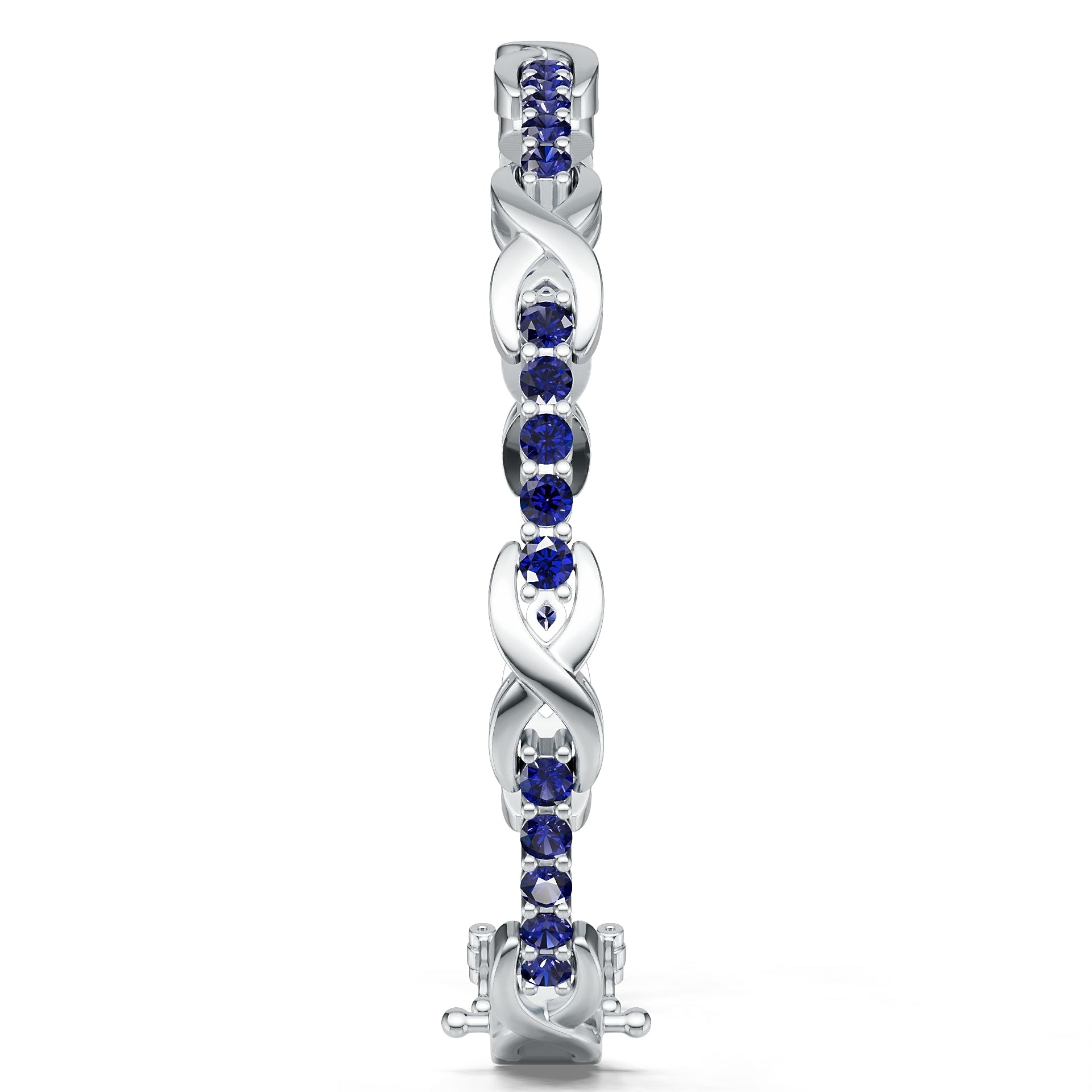 Sterling Silver Semi Mount Bracelet Setting Round RD 3x3mm DHJ