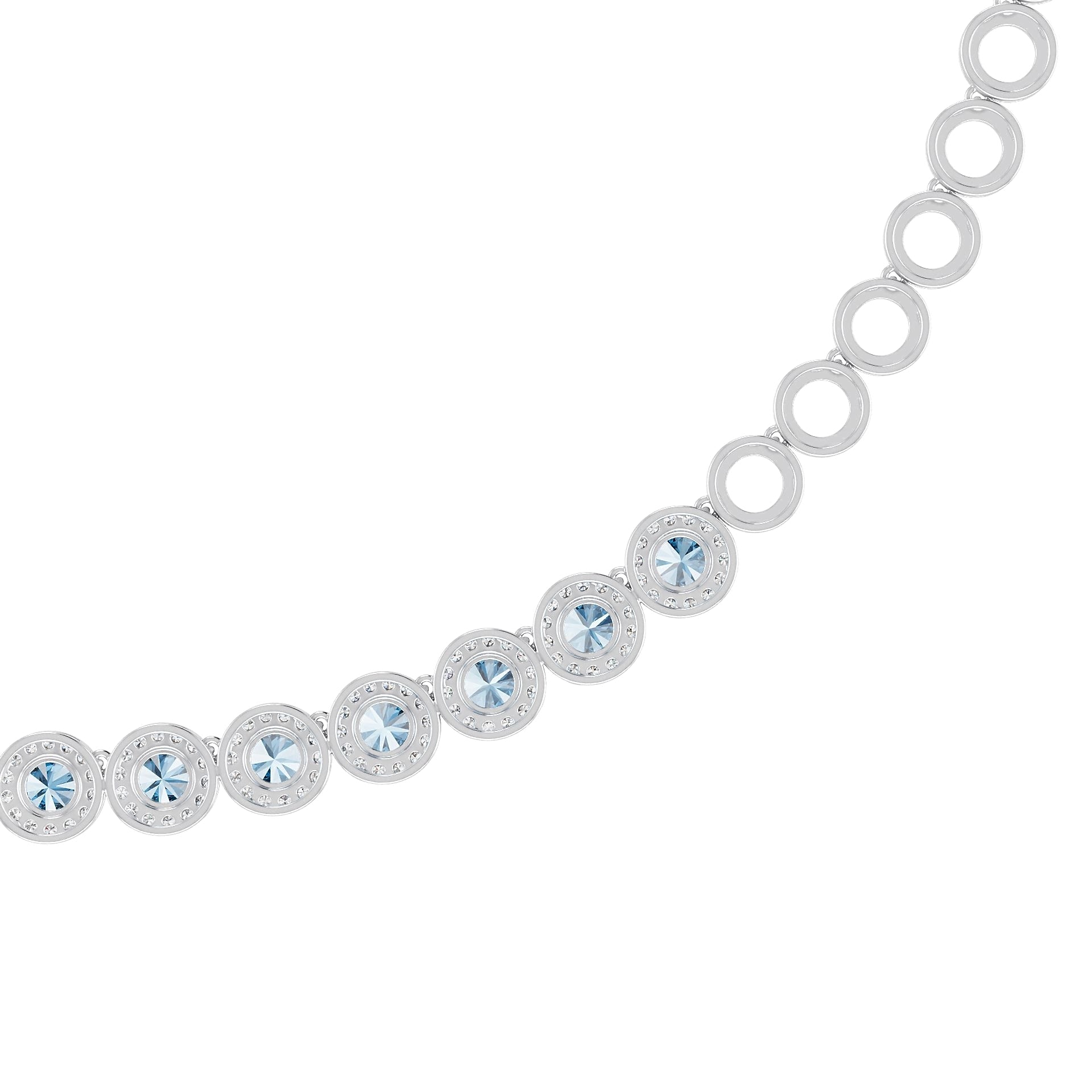 14K Gold Semi Mount Necklace Setting Round Ro 7x7mm Diamond Accent Syz Jewelry