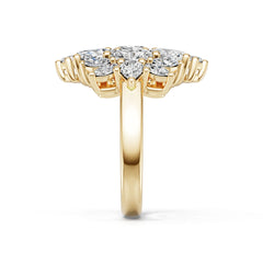 10K Gold Semi Mount Ring Setting Round Ro 5x3mm Moissanite Accent Syz Jewelry
