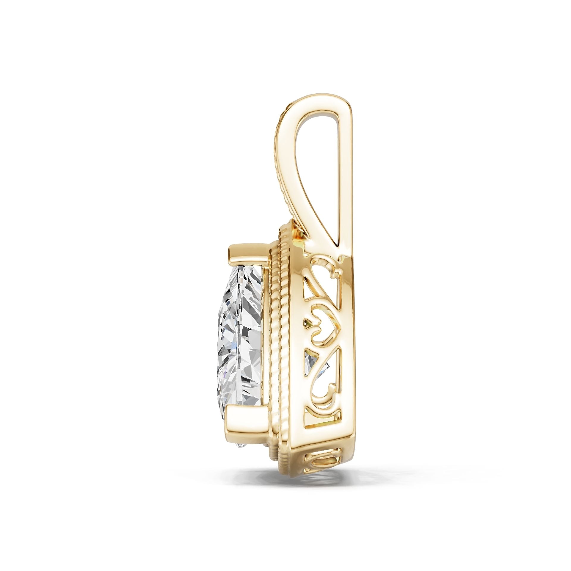 Sterling Silver Semi Mount Pendant Setting Trillion TR 12X12mm Syzjewelry