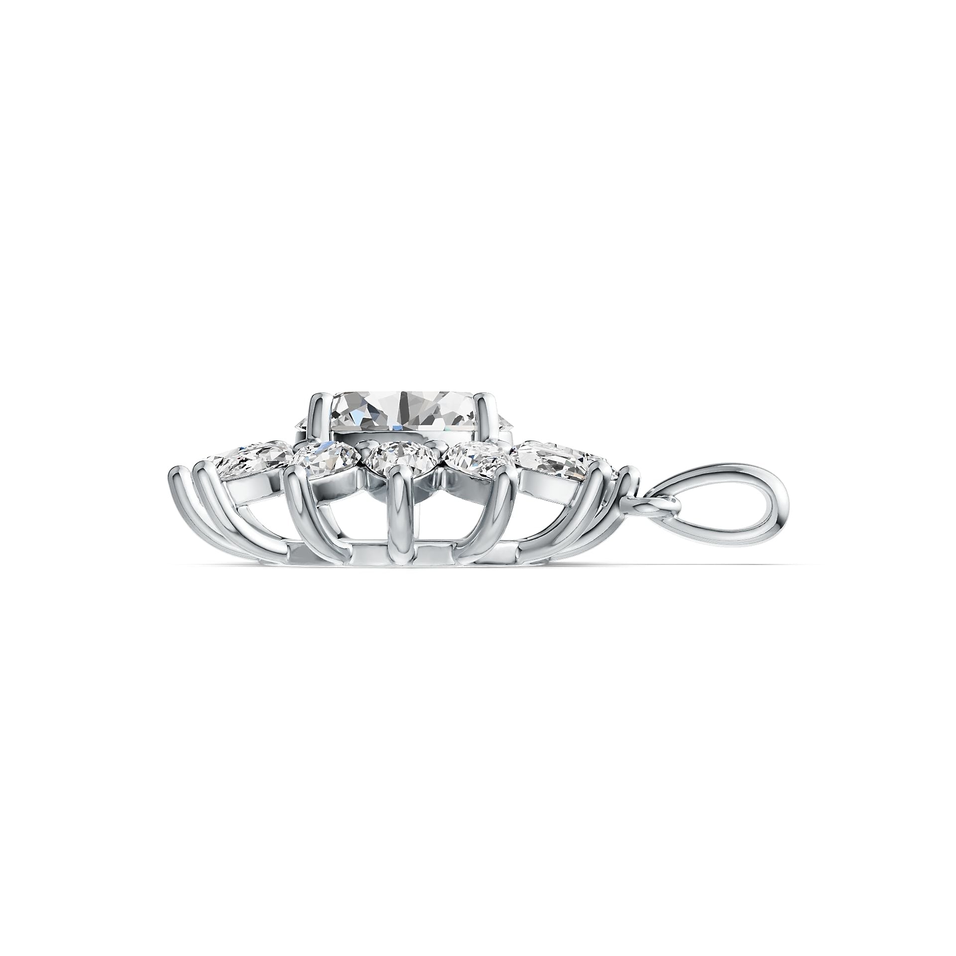 Sterling Silver Semi Mount Pendant Setting Oval OV 9X7mm DHJ