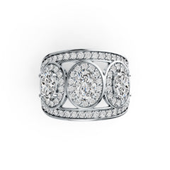 14K Gold Semi Mount Ring Setting Oval OV 7X5mm Diamond Accent DHJ
