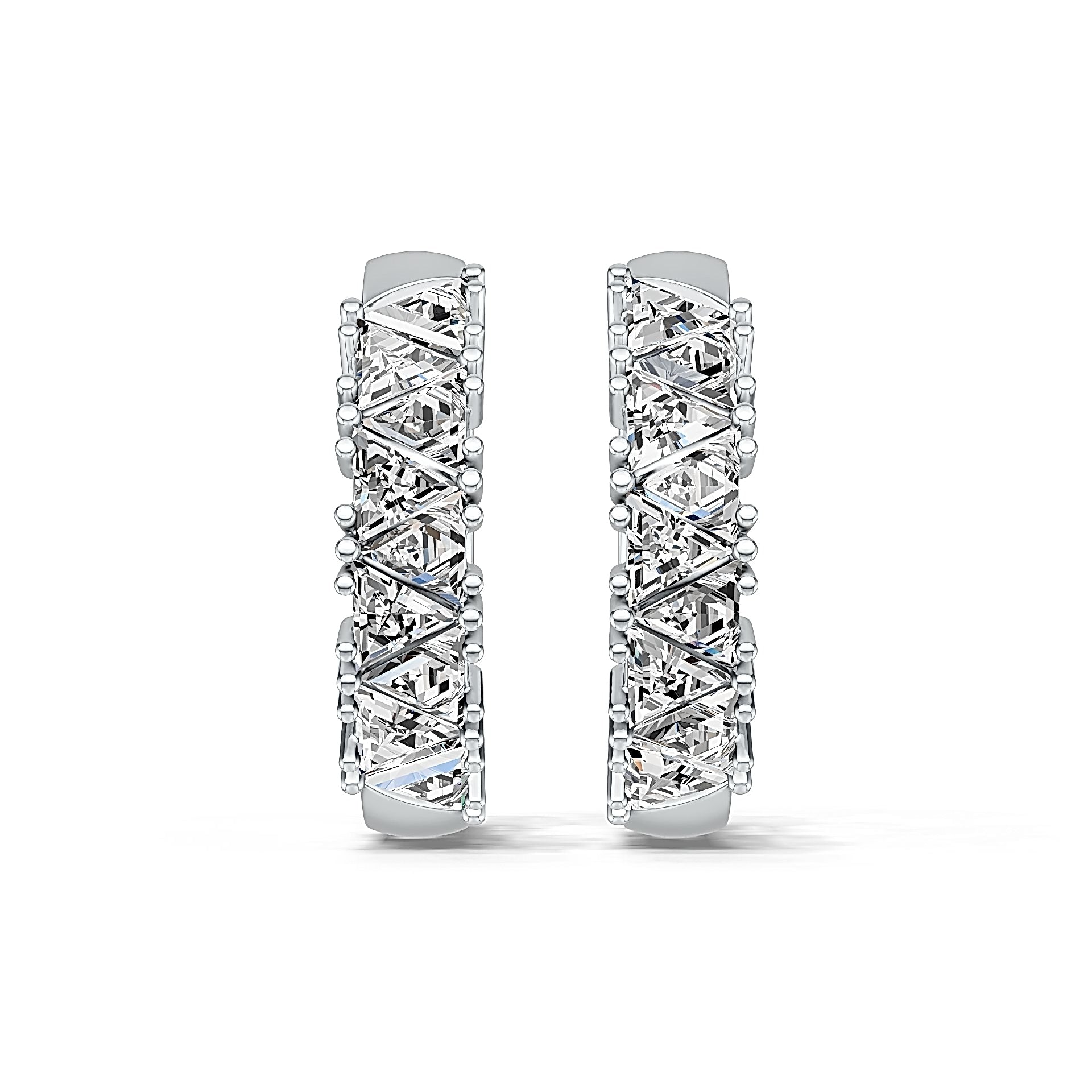 Sterling Silver Semi Mount Earrings Setting Trillion TR 4X4mm DHJ