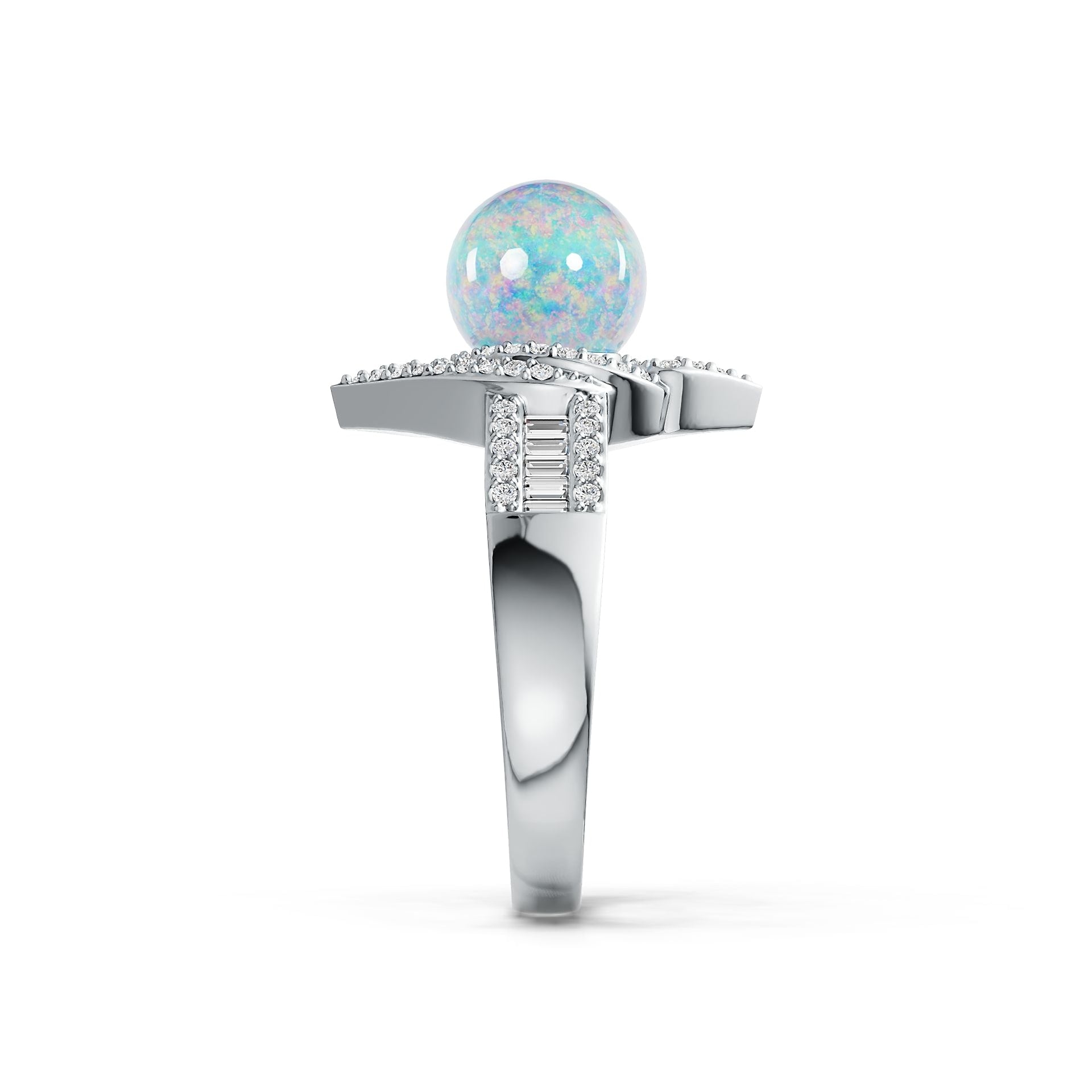 Sterling Silver Semi Mount Ring Setting Round RD 8x8mm for Pearl DHJ
