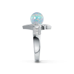 Sterling Silver Semi Mount Ring Setting Round RD 8x8mm for Pearl DHJ