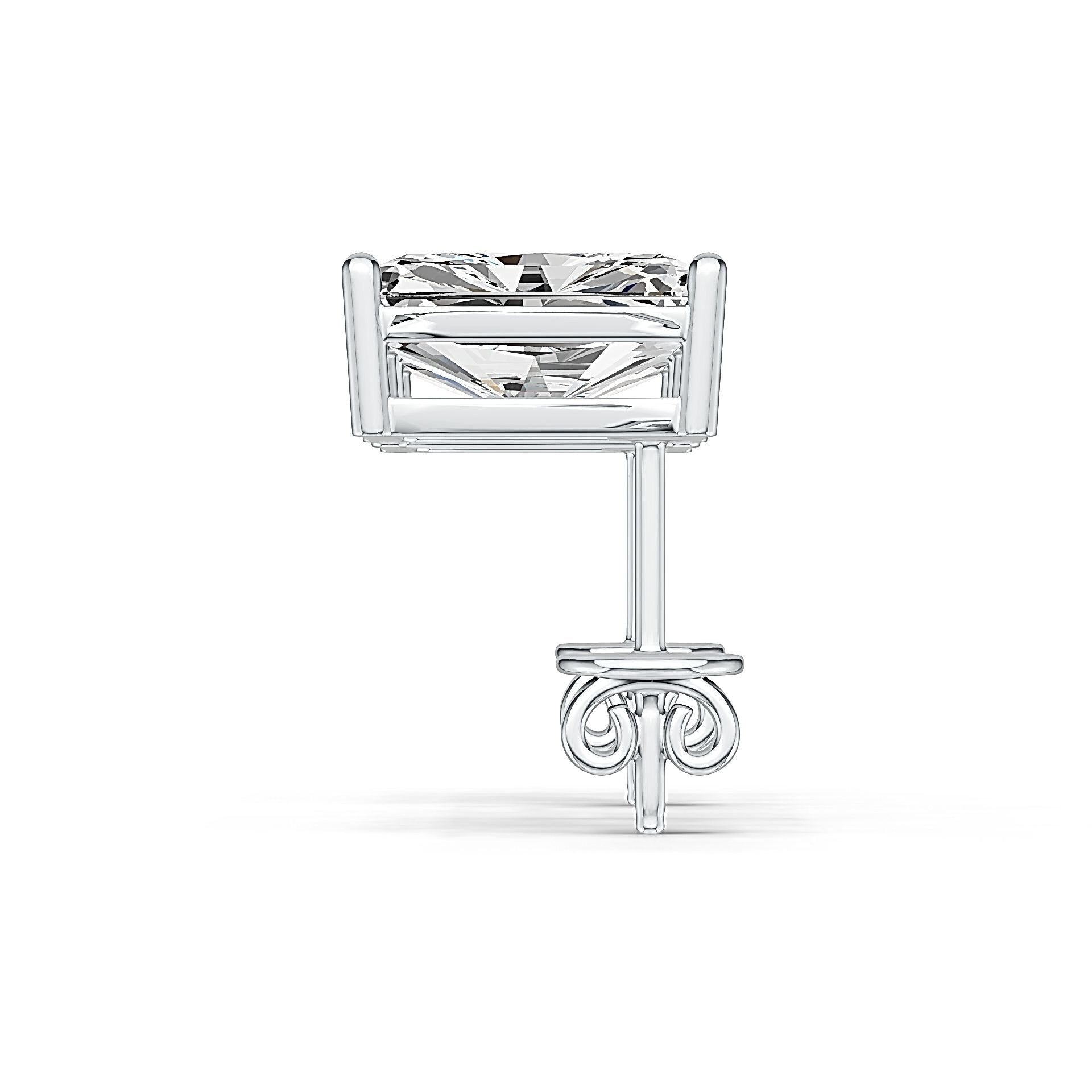 Sterling Silver Semi Mount Earrings Setting Emerald OCT 10X8mm DHJ