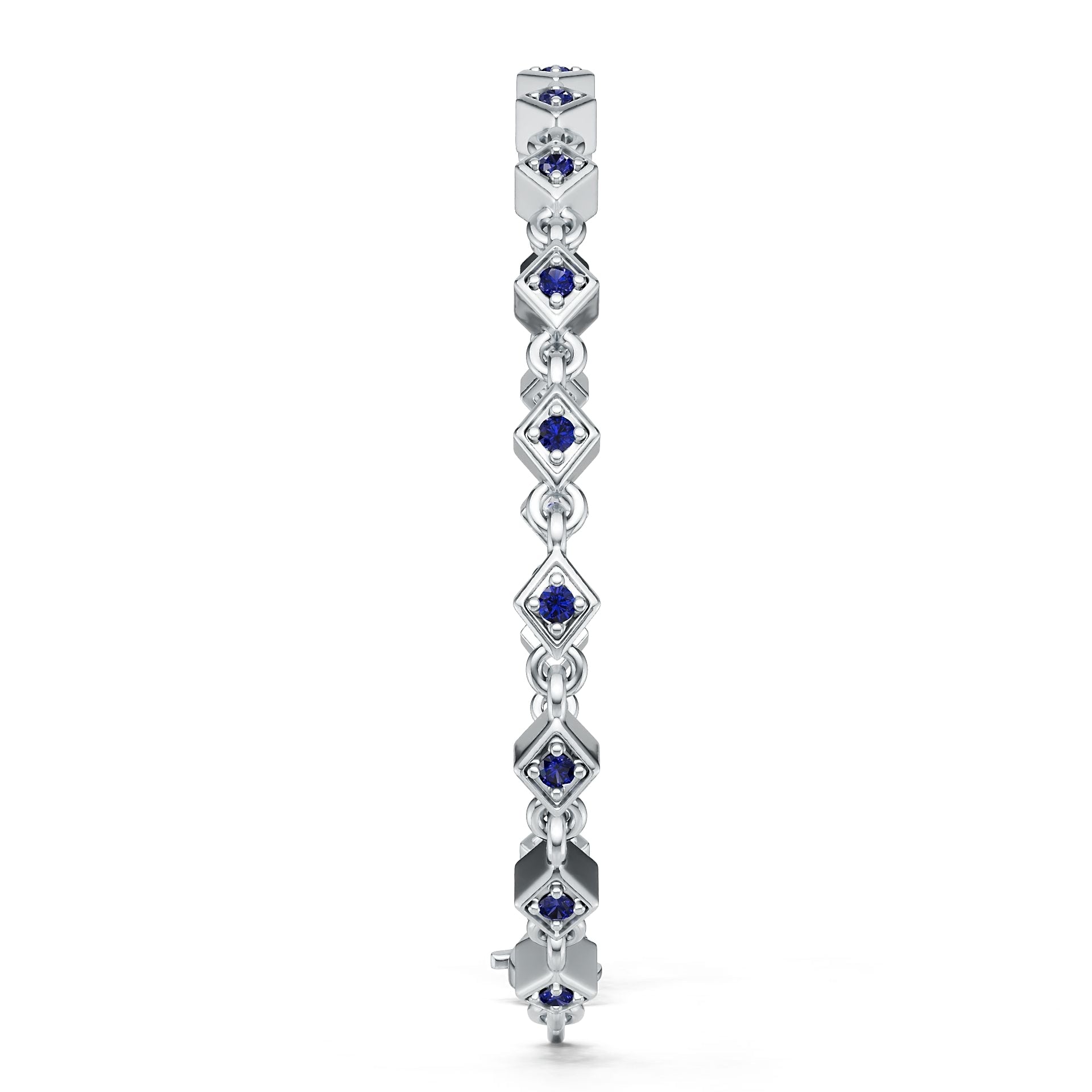 Sterling Silver Semi Mount Bracelet Setting Round RD 2x2mm DHJ