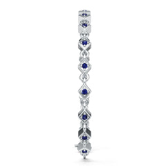 Sterling Silver Semi Mount Bracelet Setting Round RD 2x2mm DHJ