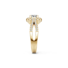 Platinum Semi Mount Ring Setting Round Ro 5x5mm Diamond Accent Syz Jewelry