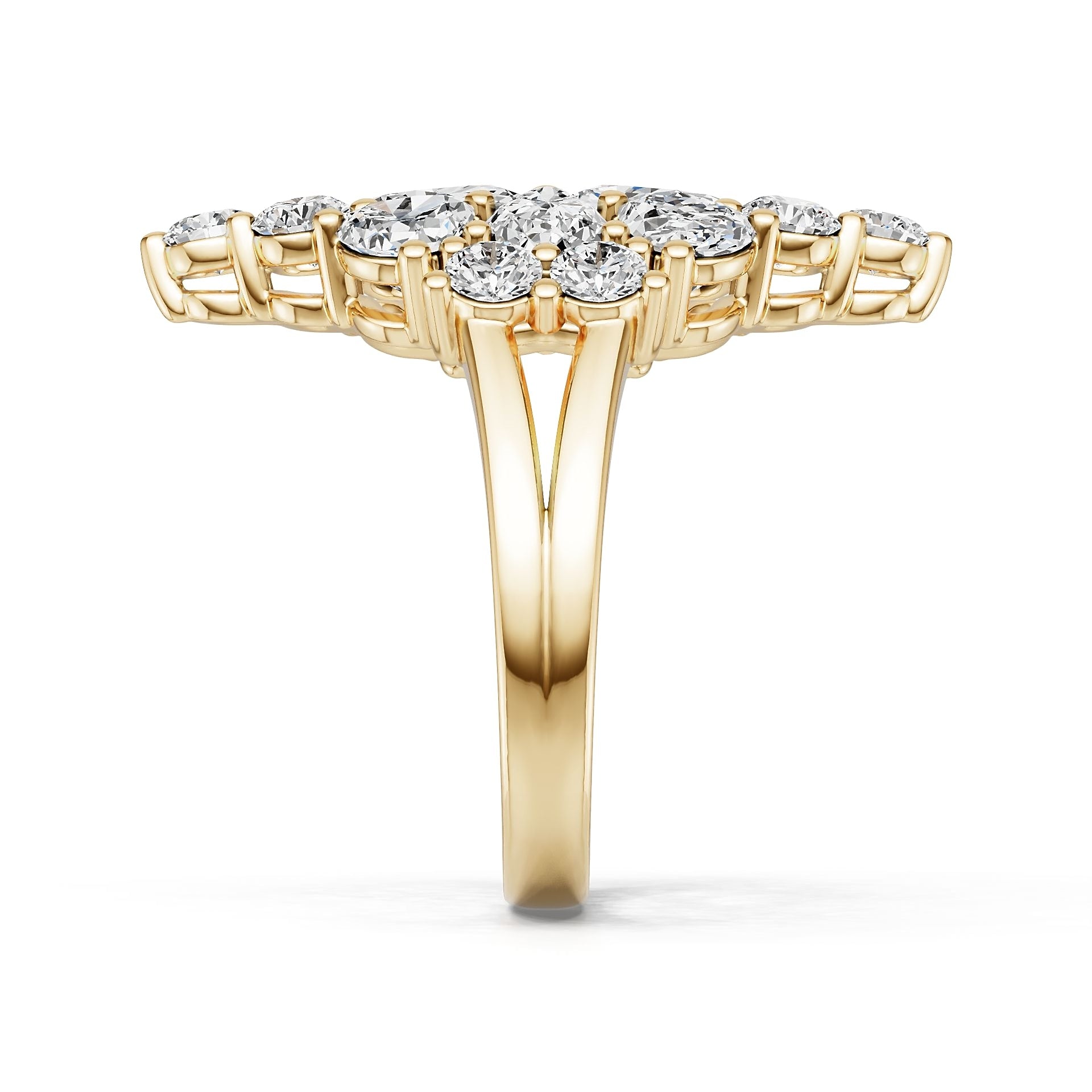 10K Gold Semi Mount Ring Setting Pear Pe 5x4mm Moissanite Accent Syz Jewelry